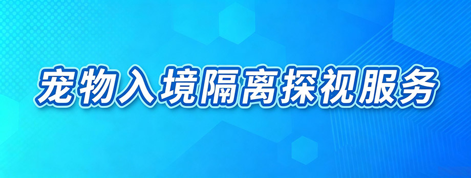 宠物入境隔离探视服务