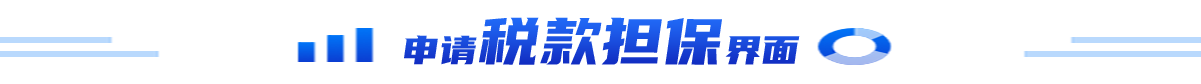 申请税款担保界面