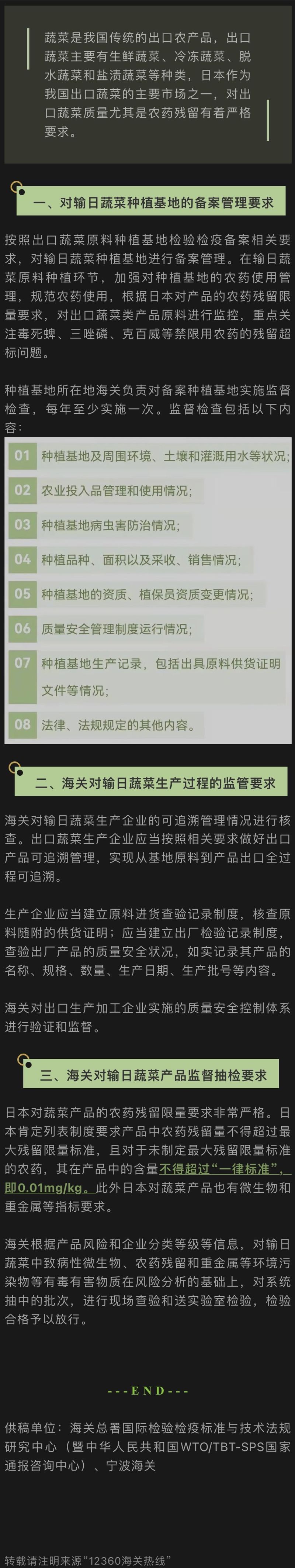 技贸破冰与筑篱-输日蔬菜质量安全监管
